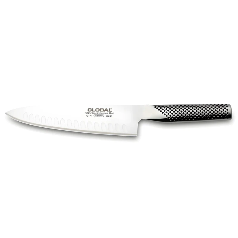 Global Coltello da cucina con lama alveolata G-77 cm 20/33