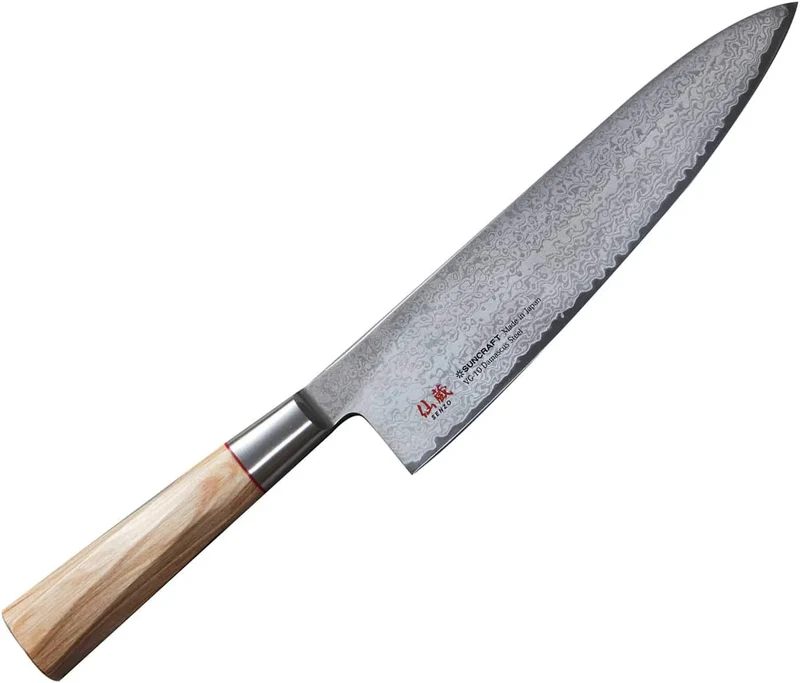 Suncraft Twisted Octagon coltello da cuoco chef lama damascata acciaio vg-10 cm 20 TO-05