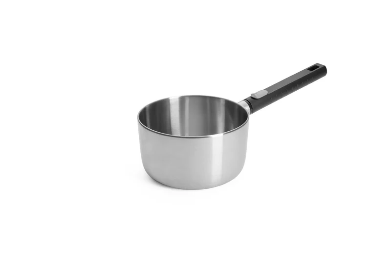 Woll Logic Steel Casseruola Ø18 cm Senza PFAS | Acciaio Inox 18/10, Manico Rimovibile, Induzione