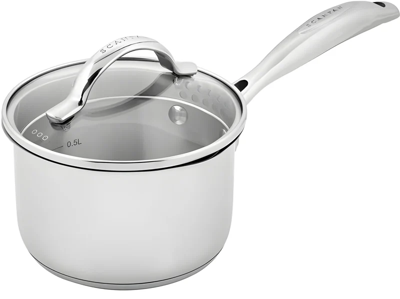 Scanpan Casseruola con mancio e coperchio in vetro "STS" cm Ø14