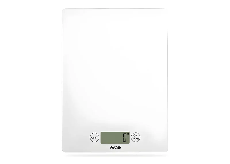 Eva bilancia digitale ripiano in vetro bianco divisione 1 g pesa massima 5 kg 033321