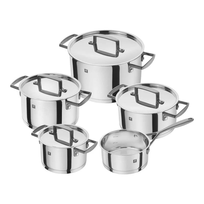 Zwilling Bellasera Set 5 Pentole Acciaio Inox 18/10 | Induzione, Forno, Lavastoviglie