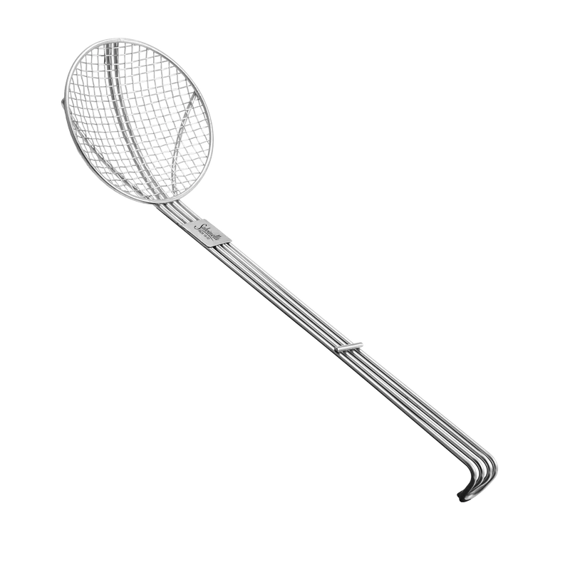 Schiumarola Salvinelli a Filo Ø 18 cm – Acciaio inox, Fori 7 mm, Lunghezza 42 cm, Professionale