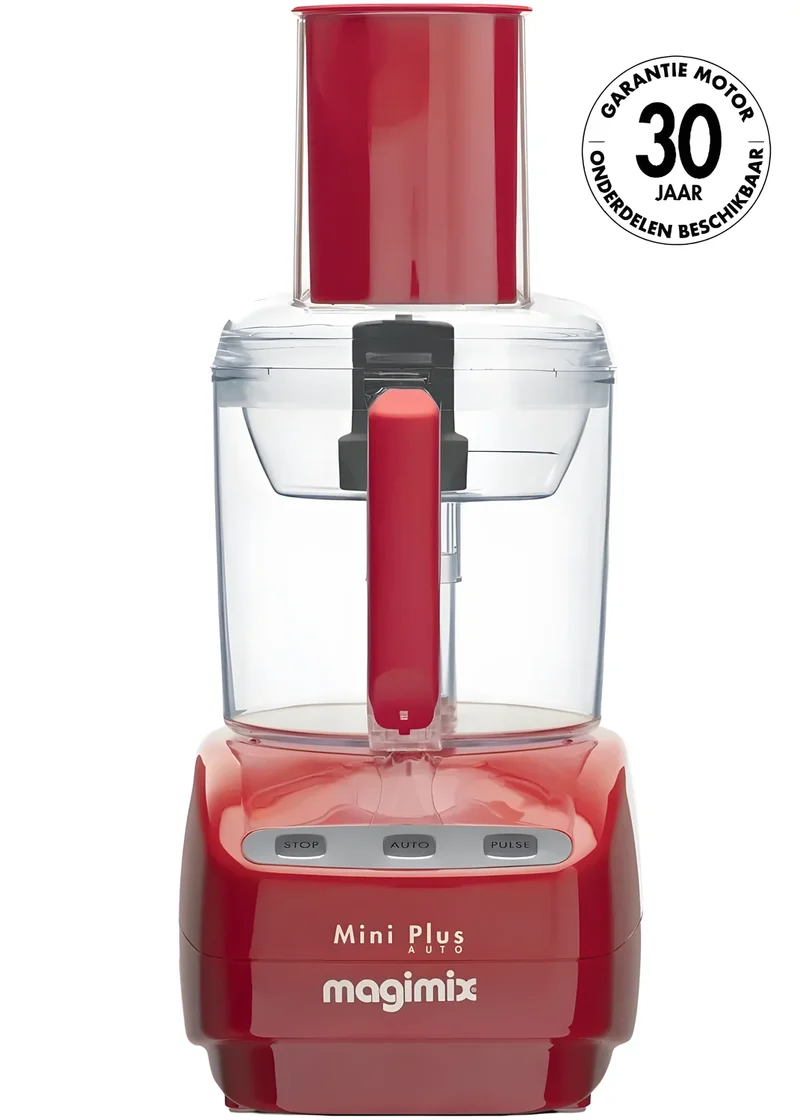 Magimix il mini plus rosso 18253EB permette di affettare e grattugiare verdure, frullare zuppe, impastare, montare gli albumi, macinare la carne, emulsionare salse e spremere agrumi.