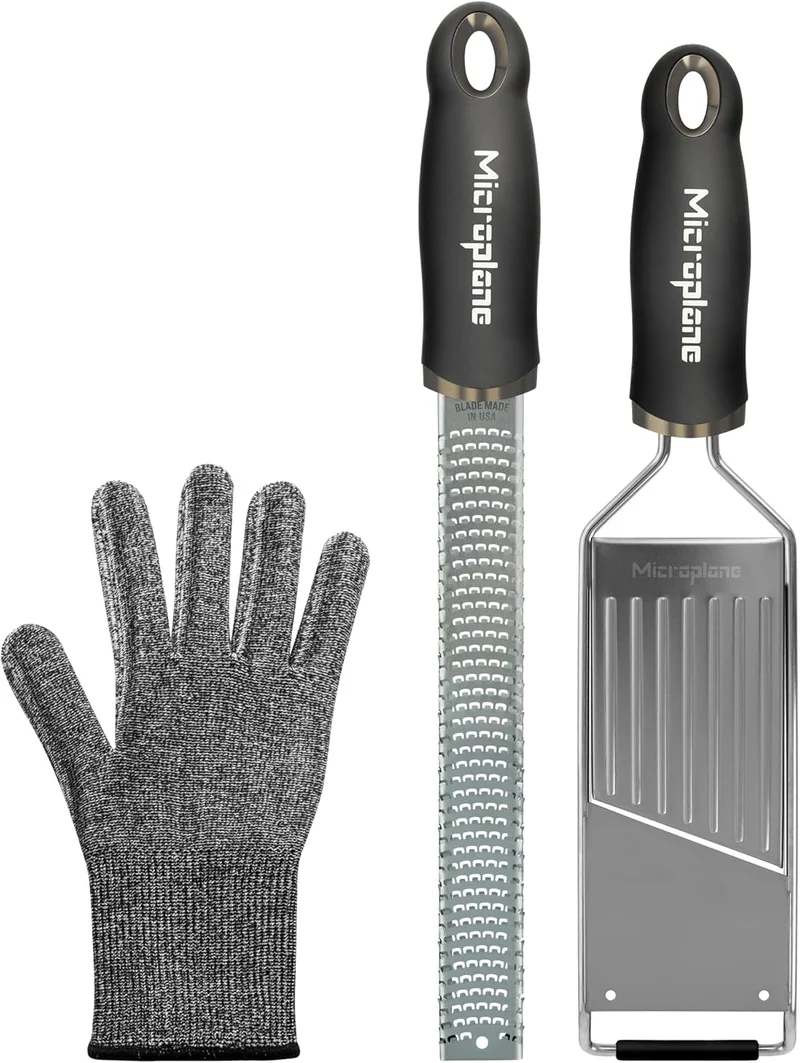 Microplane Gourmet Set con grattugia mandolina e guanto protettivo confezione regalo