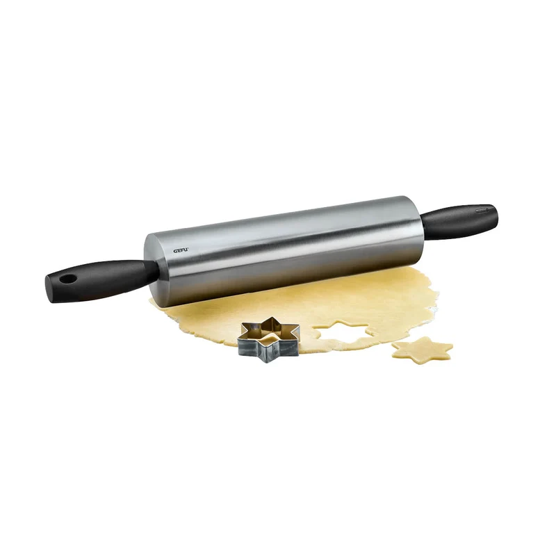 Gefuo mattarello in acciaio inox Ø 7 cm, lunghezza 26 cm per Pasticceria rullo ROTOLO 14631