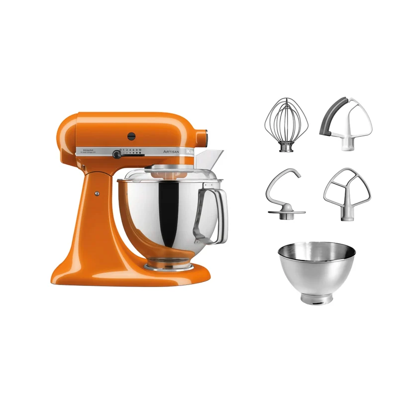 KitchenAid Planetaria Artisan con testa reclinabile 4,8L Miele + Accessori