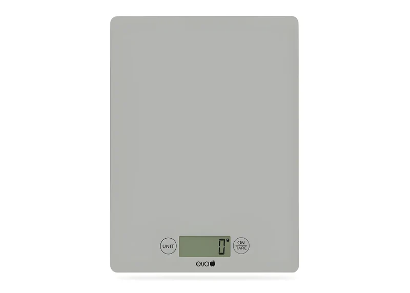 Eva bilancia cucina digitale capacità 5kg divisione 1g piano in vetro 033322