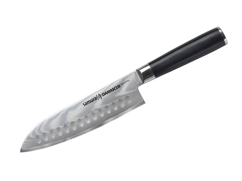Samura coltello DAMASCUS SANTOKUCon alveoli CM.18 SD-0094