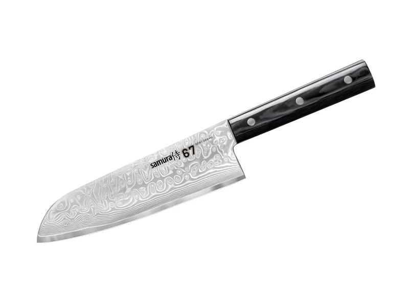 Samura coltello damascato 67 strati SANTOKU CM.17,5 SD67-0094M