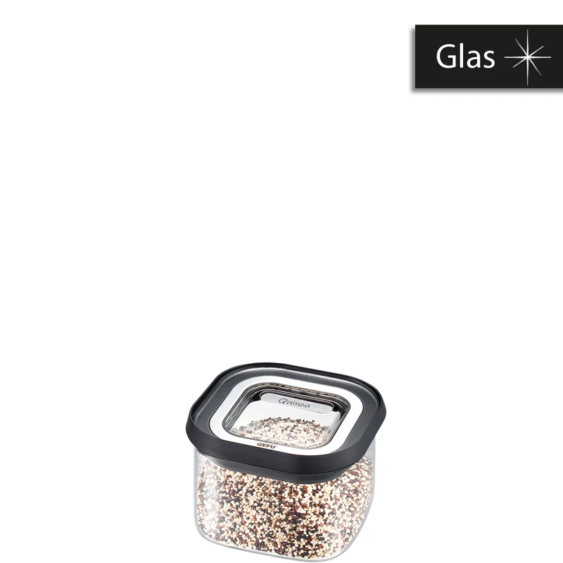 Gefu contenitore in vetro borosilicato per dispensa con tappo trasparente ermetico impilabile DISPENSA 400 ml 12801