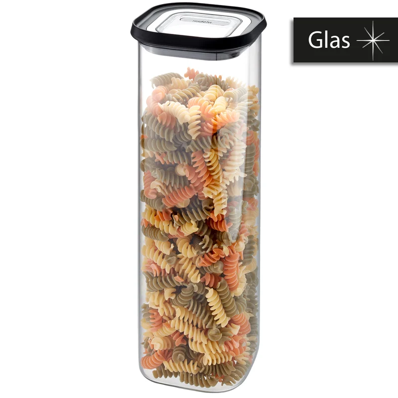 Gefu contenitore in vetro borosilicato per dispensa con tappo trasparente ermetico impilabile PANTRY 2500 ml 12805