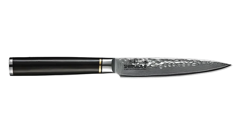 Shimura MIYUKI coltello Utility adatto a tutti gli usi damascato martellato 5"/13 cm 67 strati