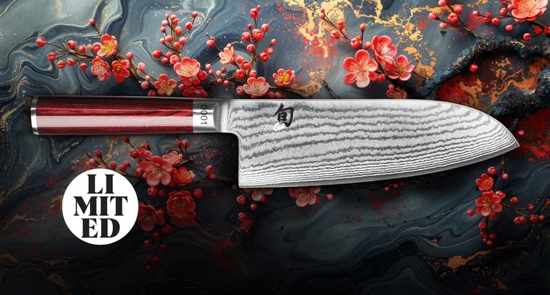 KAI Shun Classic Santoku Grande 19 cm Rosso – Ed. Limitata 3000 pz DM-0717RD