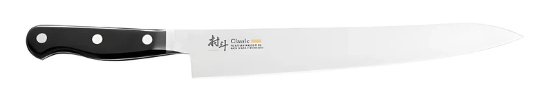 Shimomura Coltello Murato Classic Slicer cm27, Lama damascata in Acciaio Inox con tre strati VG10