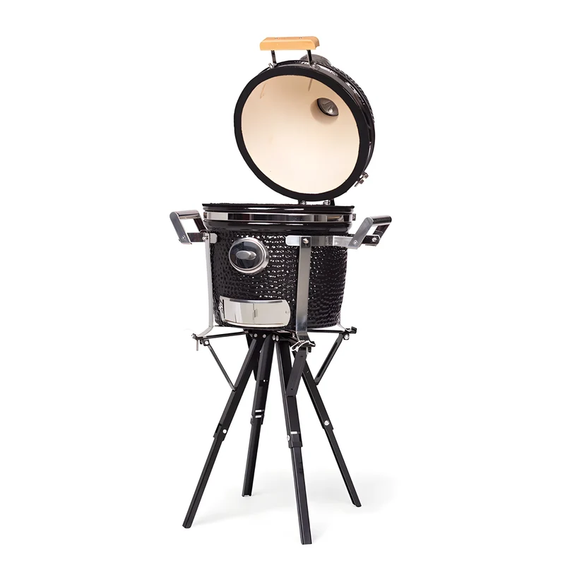 Yakiniku Kamado Compact 13" (33 cm) – Barbecue in Ceramica per 2-4 Persone con Supporto Pieghevole