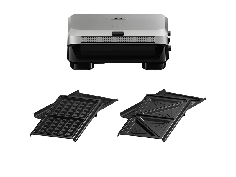 Braun SnackMaker 5 per sandwich e waffle toast SM5005 Argento