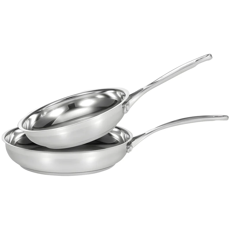 Scanpan Impact Set 2 Padelle Ø20 + Ø28 cm | Acciaio Inox 18/10, Induzione, Forno 250°C