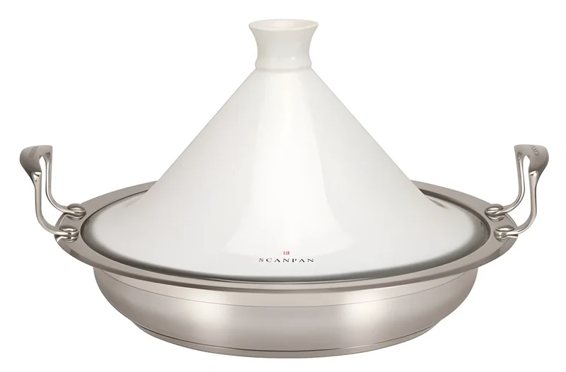 Scanpan Tajine "IMPACT" adatta ad induzione con coperchio in ceramica a cono cm Ø32/34 - 1186103