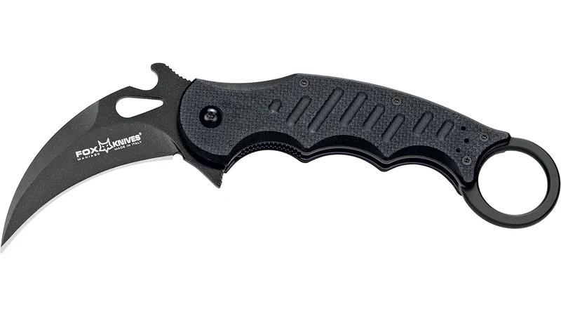 Fox Karambit FX-479 – Coltello Chiudibile N690Co Black Idroglider, Manico G10 Nero