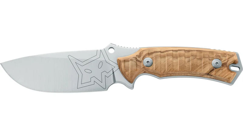 Fox Coltello Oxylos Outdoor Lama in Acciaio Inox Becut Satinata, Manico in Legno di Ulivo - FX-616 OL