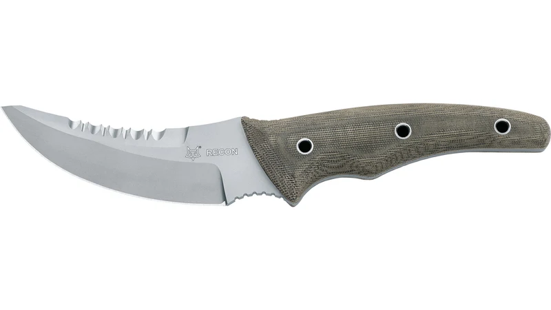 Fox FKMD Recon FX-512 OD – Coltello Lama Fissa N690Co 12 cm, Micarta Verde, Fodero Kydex MOLLE