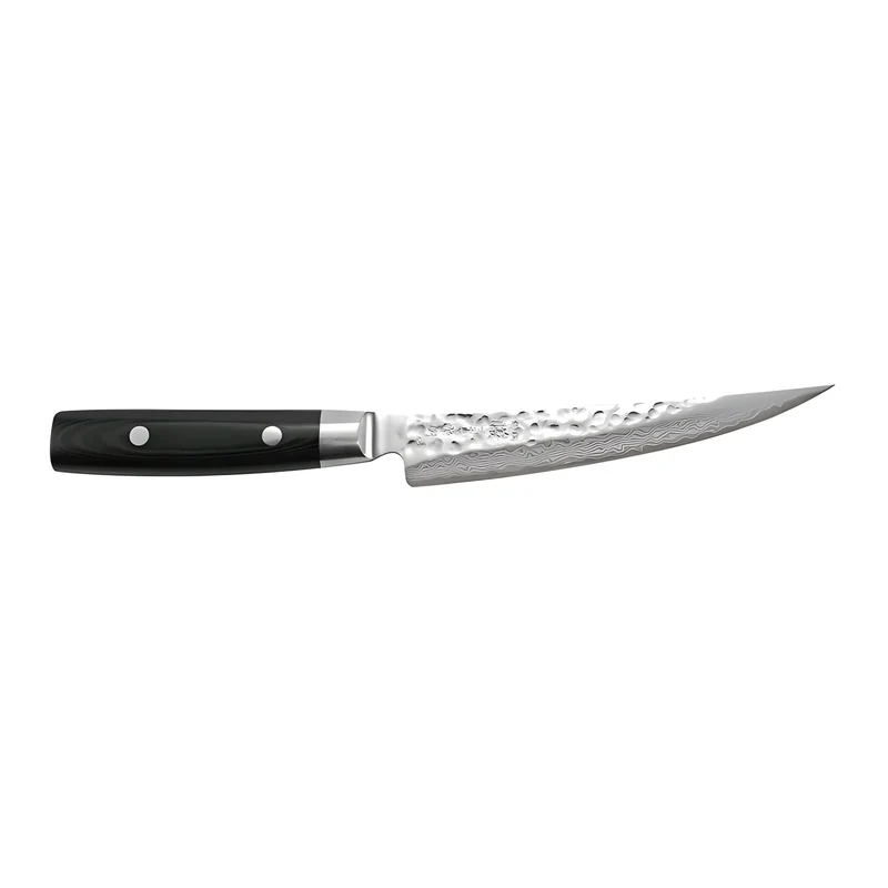 Yaxell ZEN Coltello per Dissossare Curvo Lama 15 cm – Acciaio VG10 61 HRC, 37 Strati Damasco Martellato