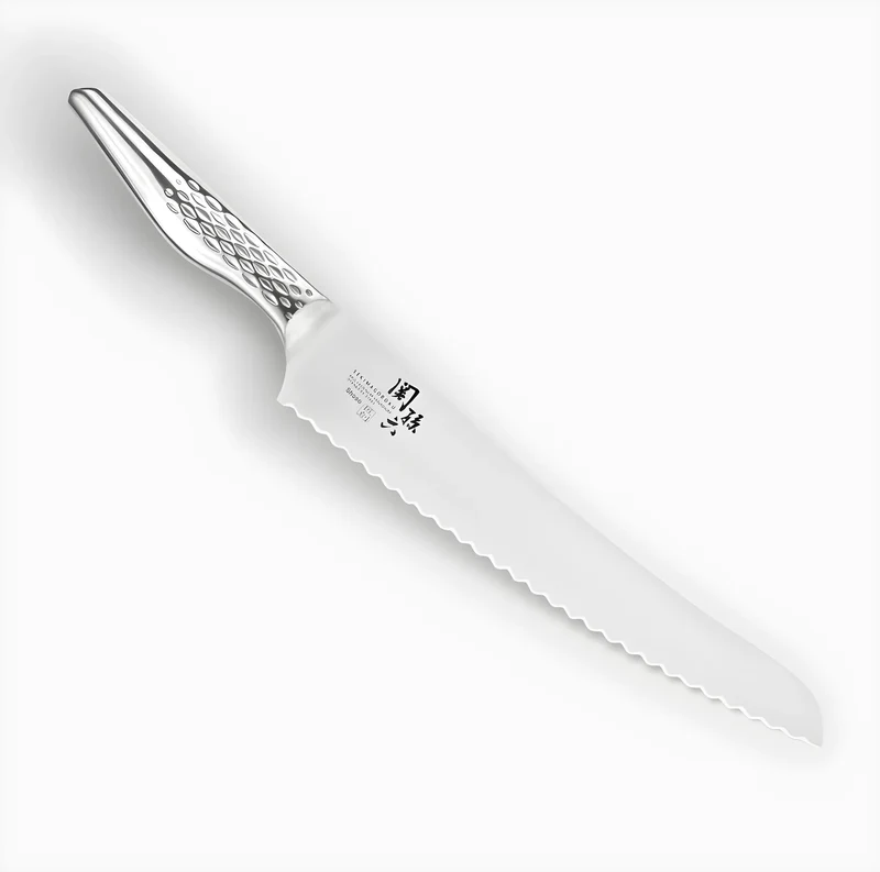 KAI Seki Magoroku Shoso Coltello da Pane 21 cm – Lama Ondulata Inox AB-5167