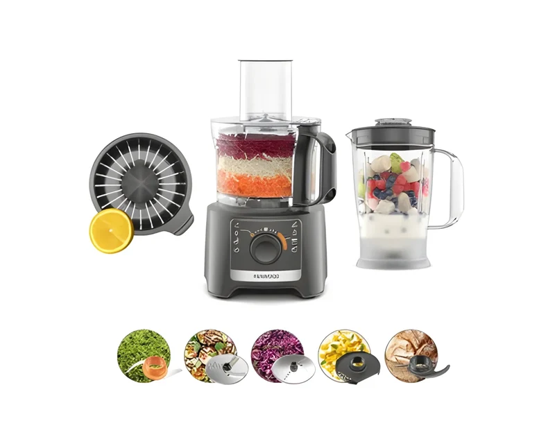Kenwood MultiPro Compact FDP31.360GY – Robot da Cucina Multifunzione con Frullatore