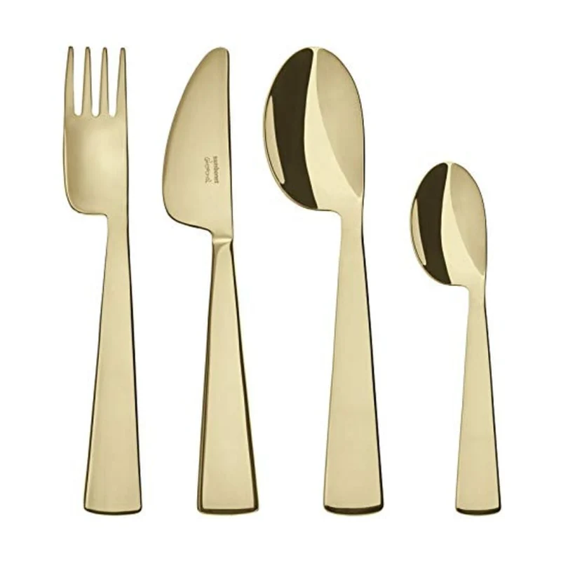 Sambonet - Gio Ponti Conca Set tavola bambino 4 posate mirror PVD champagne