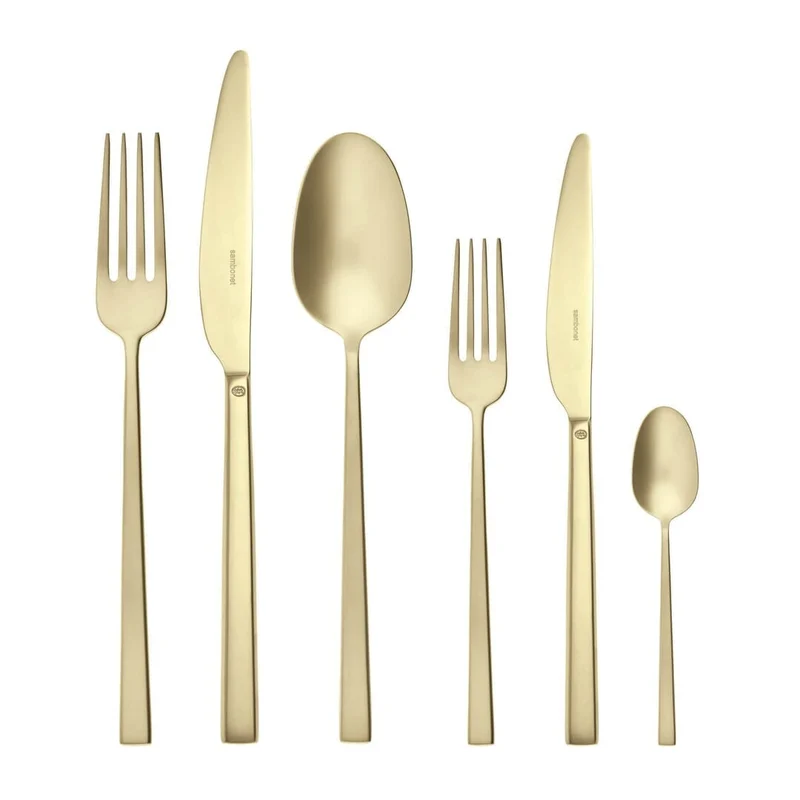 Sambonet Servizio Monoblocco Rock Antique Pvd Champagne