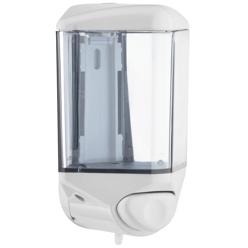 Dispenser sapone liquido toppy bianco/trasparente lt.0.55 triangolare