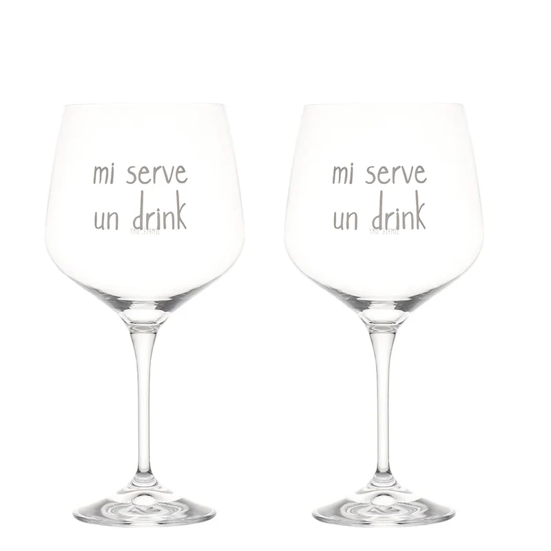 SET 2 calici cocktail "Mi serve un drink" 82 CL