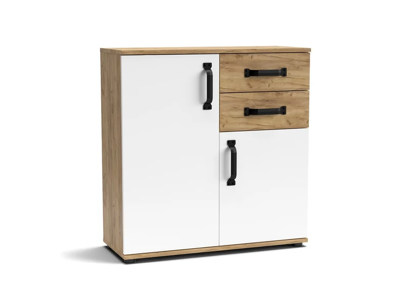 Credenza Mosso MO2 colore rovere e bianco
