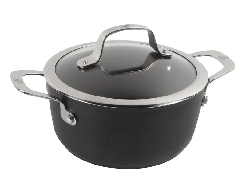 Ballarini ALBA Pentola con Maniglie e Coperchio in Alluminio Keravis Titanium Extreme cm 20