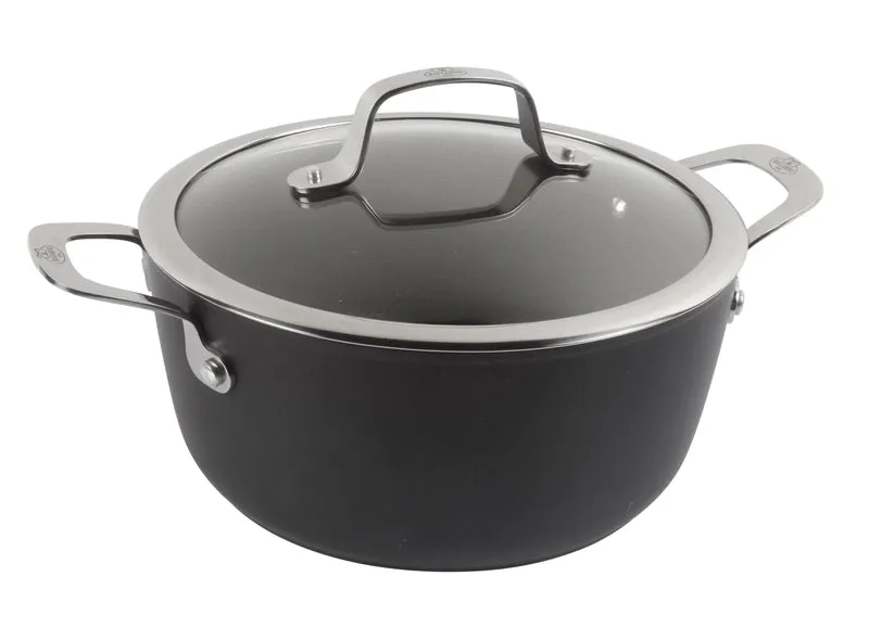 Ballarini ALBA Pentola con Maniglie e Coperchio in Alluminio Keravis Titanium Extreme cm 24