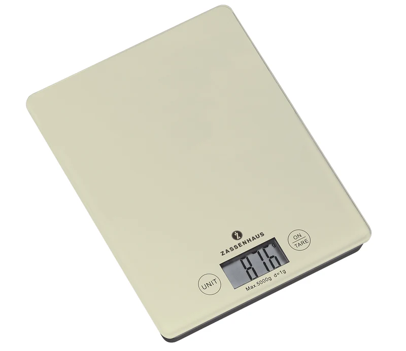 Zassenhaus Bilancia cucina digitale piano vetro 1g / 5 kg cm 16,5x20,5x2