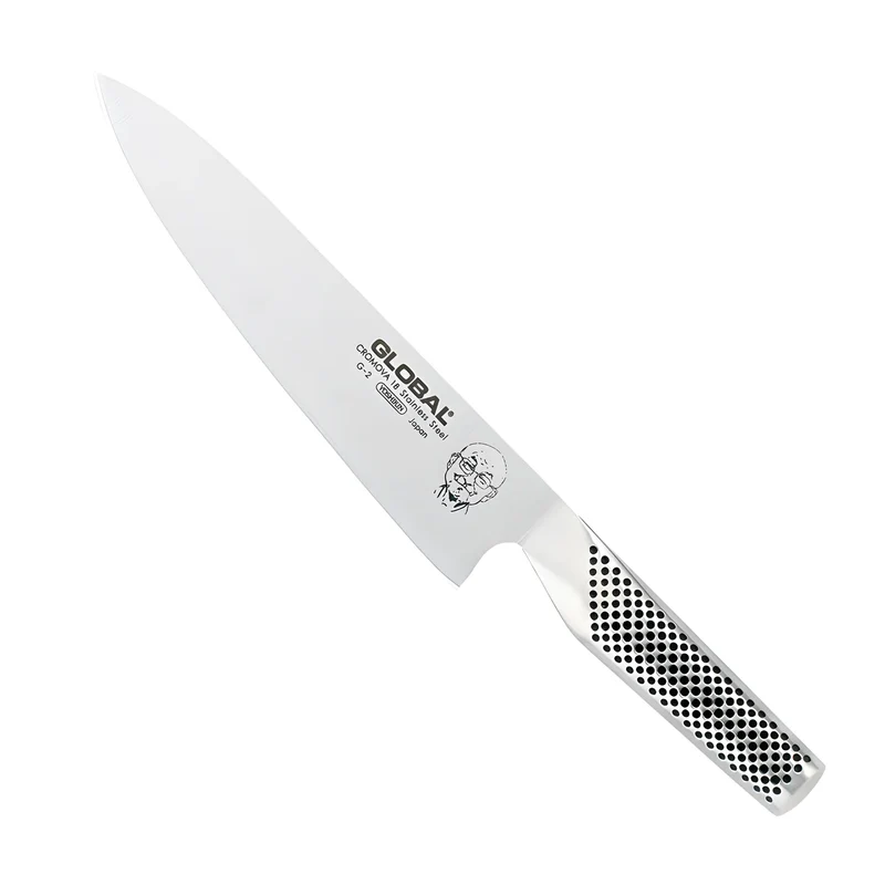 Global Coltello cuoco con inciso il viso di Mino San G-02M lama cm 20 totale 33