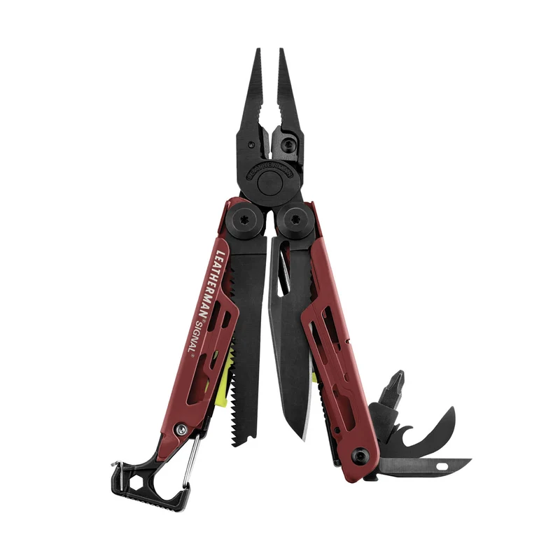 Leatherman pinza multiuso Signal rosso carminio con accessori e fodero LTG832745