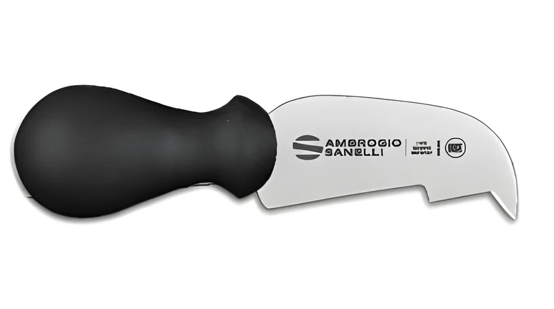 Sanelli Ambrogio coltello professionale per Parmigiano Reggiano segna forme ad uncino Supra 9 cm SW28009B