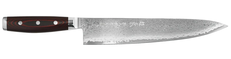 Yaxell Super GOU Coltello da Chef Lama 24 cm – Acciaio SG2 63 HRC, 161 Strati Damasco
