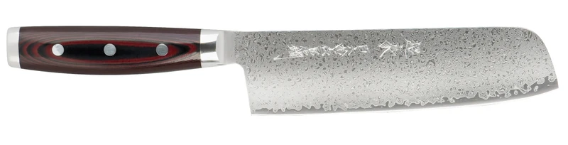 Yaxell Super GOU Coltello Nakiri per Verdure Lama 17 cm – Acciaio SG2 63 HRC, 161 Strati Damasco