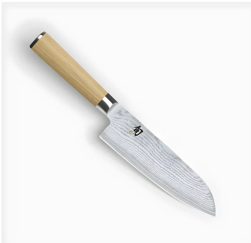 KAI Shun White Santoku 18 cm – Coltello Damascato 32 Strati DM-0702W
