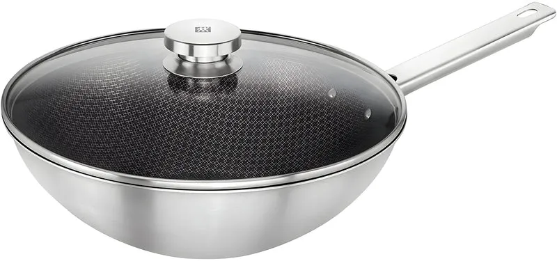 Zwilling Joy Plus Wok 30 cm con Coperchio – Antiaderente, Adatto a Induzione