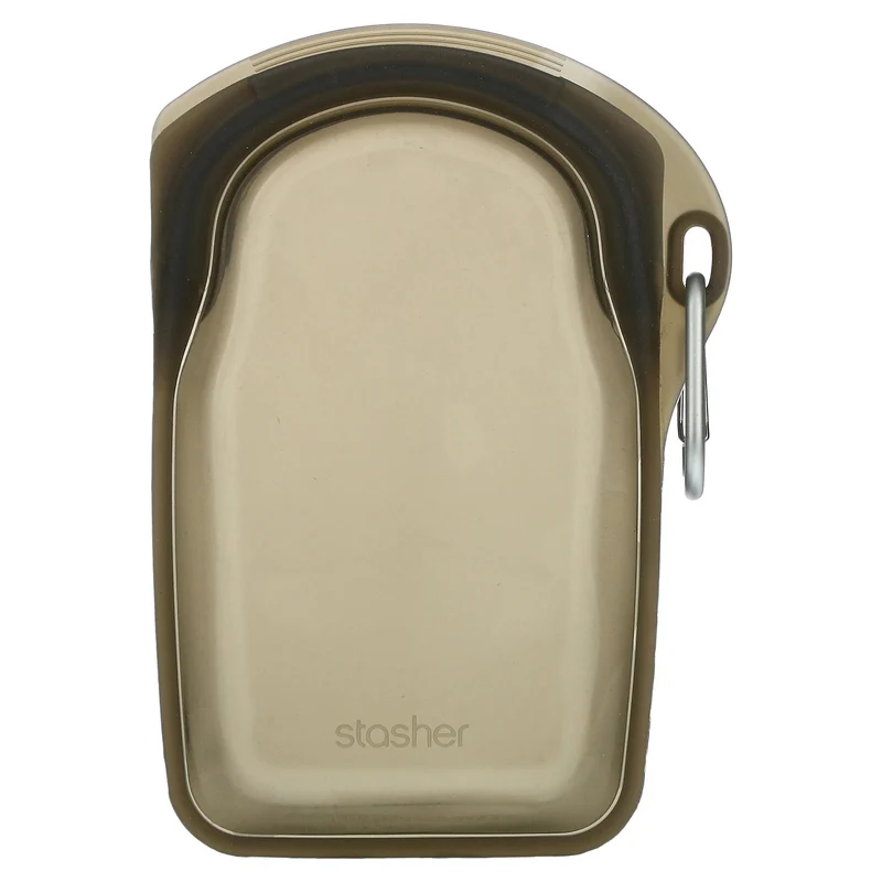 Stasher contenitore da viaggio ermetico Go Bag silicone moschettone nero