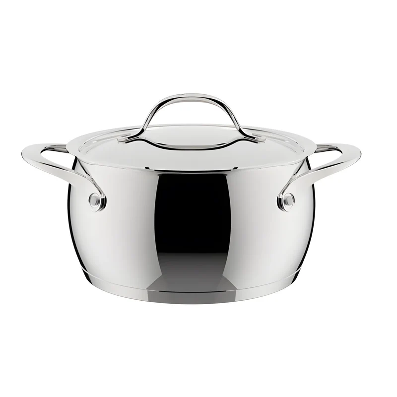 Lagostina casseruola alta 18 cm con coperchio Orchestra in acciaio inox induzione Made in Italy 011108031618