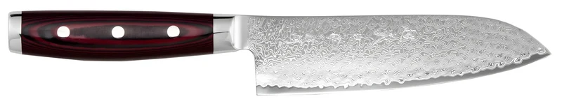 Yaxell Super GOU Coltello Santoku Lama 16,5 cm – Acciaio SG2 63 HRC, 161 Strati Damasco