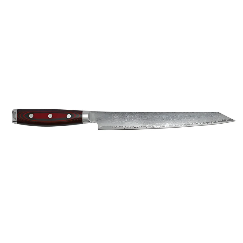 Yaxell Super GOU Coltello Sushi Sashimi Lama 23 cm – Acciaio SG2 63 HRC, 161 Strati Damasco