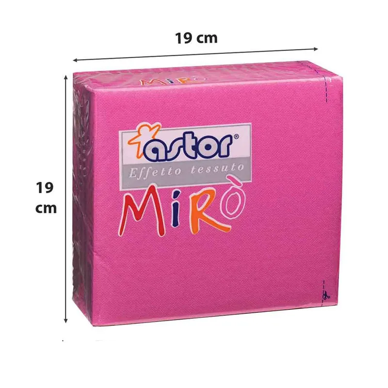 Tovaglioli 2 Veli 38x38 40pz Fucsia