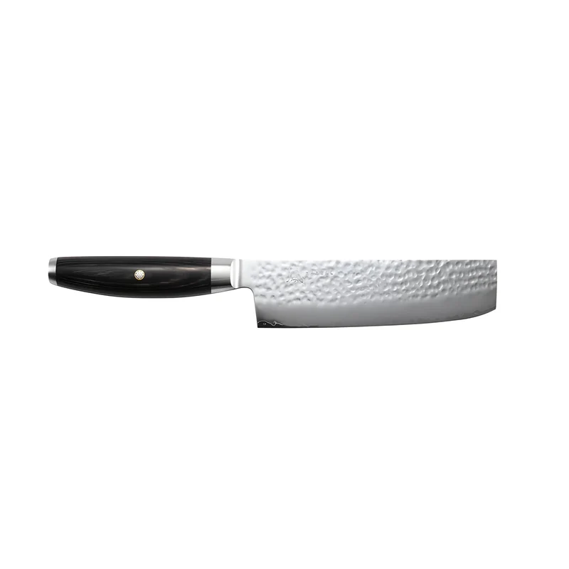 Yaxell KETU Coltello Nakiri Lama 16,5 cm – Acciaio SG2 63 HRC, Finitura Martellata